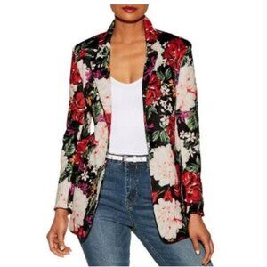 Alexia Admor Floral Print‎ Scuba Blazer Sz 10